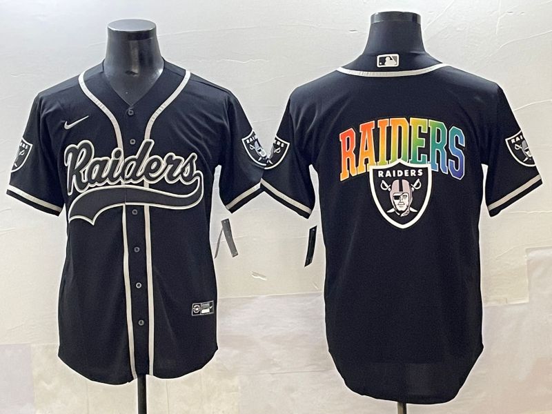 Men 2025 Oakland Raiders Blank Black Joint Name Nike Limited NFL Jersey style 21